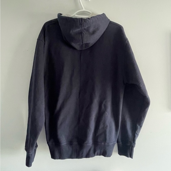 Champion Men’s Powerblend Graphic Hoodie in Navy - Picture 2 of 10